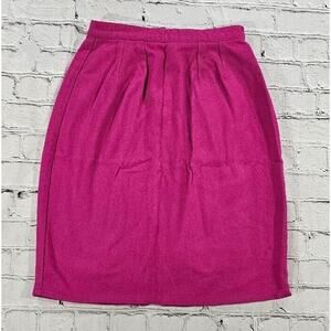 Vintage PROMOD French Felted Wool Mini Skirt Pink WOMENS SIZE 36 US 4